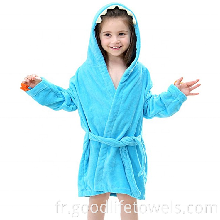 Kids Dinosaur 100 Organic Cotton Baby Bathrobe